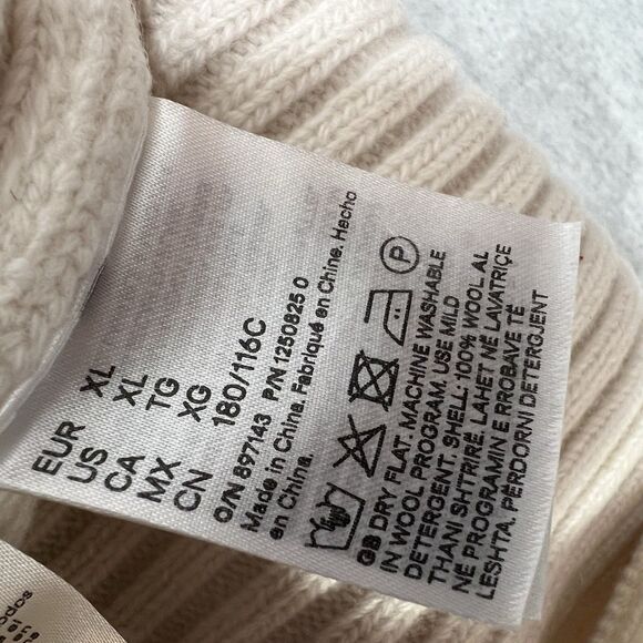 H&M Studio Collection Cardigan XL Wool Chunky knit v neck AW2024 NWT cream - Picture 14 of 16